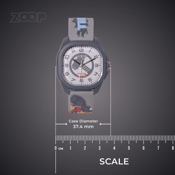 Zoop Marvel Analog Watch with White Thor Dial & Grey Strap for Boys Kids, from House of Titan - image number 3