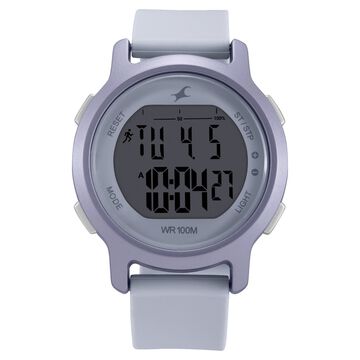 Fastrack Street Line Digital Dial Purple Silicone Strap Watch for Girls