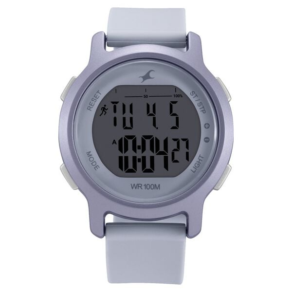 Fastrack Street Line Digital Dial Purple Silicone Strap Watch for Girls - image number 2