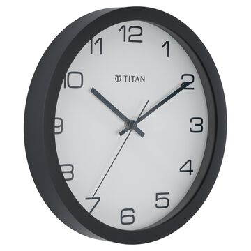Titan Tranquil Modern 30cm White Wall Clock with Silent Sweep Tech for the Serene Home
