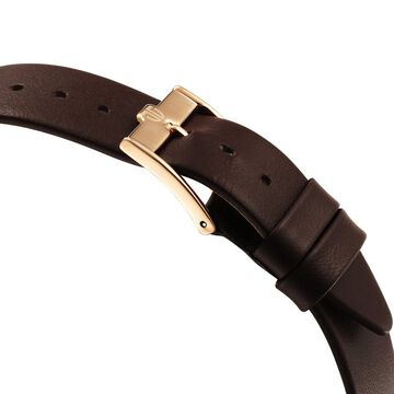 Titan Edge Quartz Analog White Dial Brown Leather Strap Watch For Men