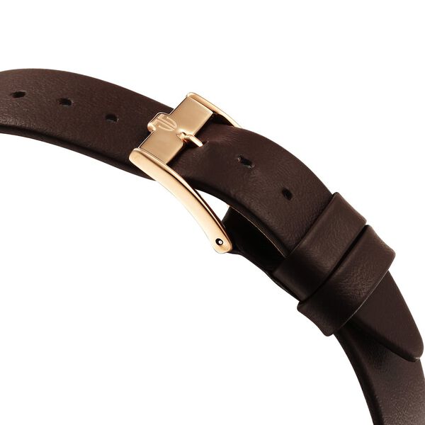 Titan Edge Quartz Analog White Dial Brown Leather Strap Watch For Men - image number 4