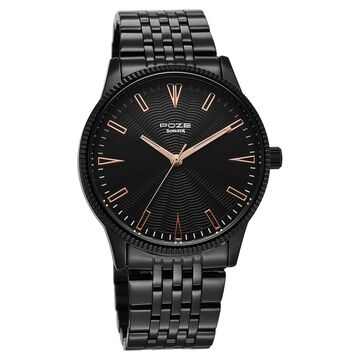 Sonata Poze Quartz Analog Black Dial Black Metal Strap Watch For Men