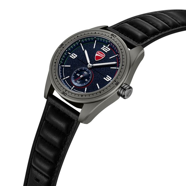 Ducati Quartz Analog Blue Dial Black Silicone Strap Watch For Men - image number 1