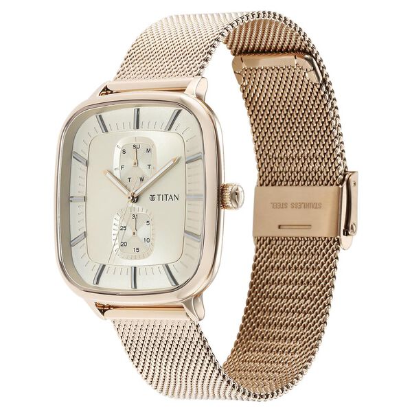 Titan Avant Garde Silver Dial Quartz Multifunction Stainless Steel Strap watch for Men - image number 3