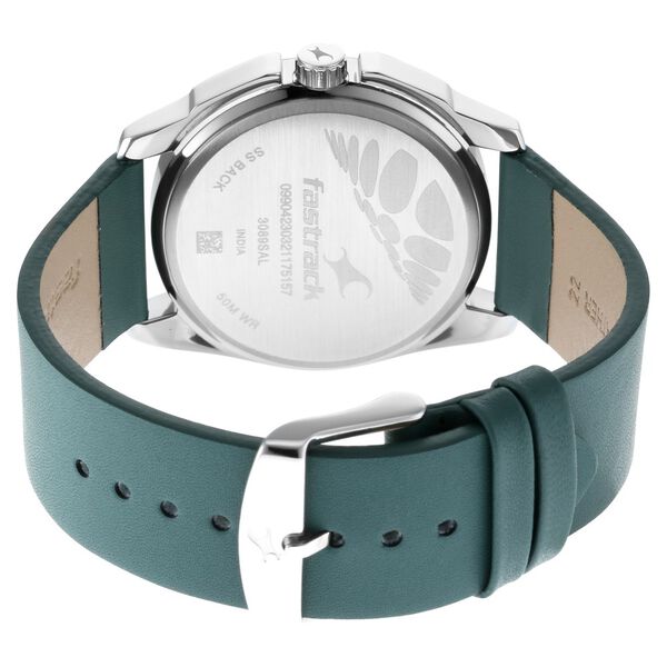 Fastrack Wear Your Look Quartz Analog Black Dial Leather Strap Watch for Guys - image number 4