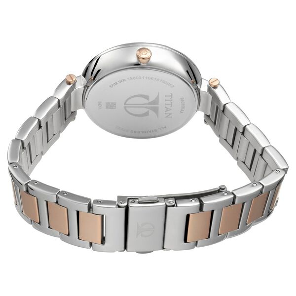 Titan Stellar Blue Dial Analog Stainless Steel Strap watch for Women - image number 4