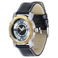 Sonata Quartz Analog Black Dial Leather Strap Watch for Men