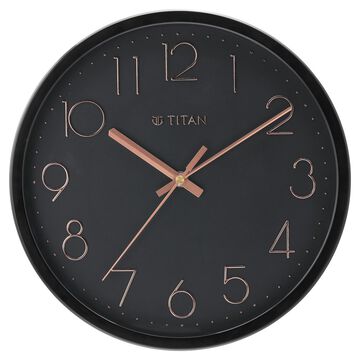Contemporary Black Wall Clock with Silent Sweep Technology - 30.8 cm x 30.8 cm (Medium)