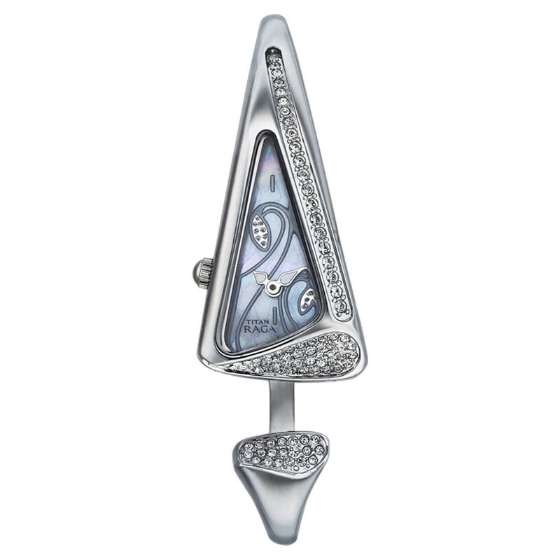 Titan Quartz Analog Mother Of Pearl Dial Watch for Women