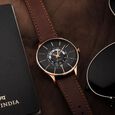 Titan Green Dial World Time with Date Leather Strap watch for Men