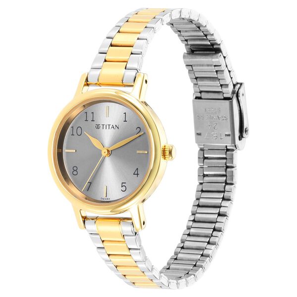 Titan Karishma Grey Dial Analog Stainless Steel Strap watch for Women - image number 2