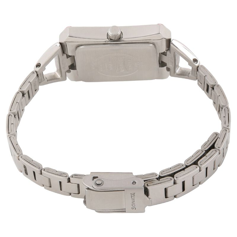 Sonata Quartz Analog Pink Dial Stainless Steel Strap Watch for Women - image number 3