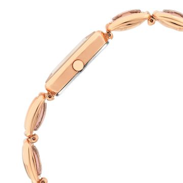 Titan Raga Moments of Joy Mother of Pearl Dial Analog Rose Gold Metal Strap watch for Women
