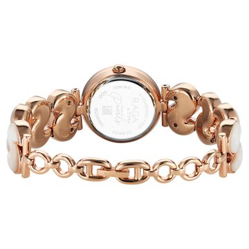 Titan Raga Power Pearls Quartz Analog Mother of Pearl Round Dial Rose Gold Metal Strap Watch For Women
