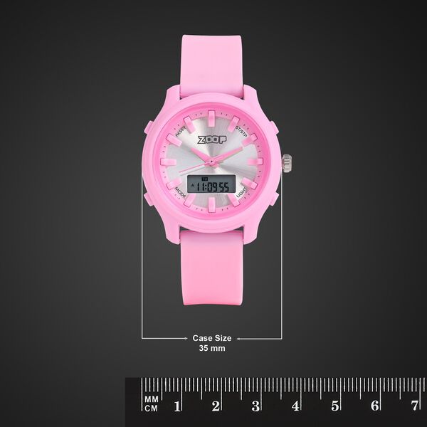 Zoop Ana-Digi Watch with Silver Dial & Pink Strap for Girls Kids, from House of Titan - image number 3