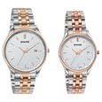 Sonata Jashn Quartz Analog White Dial Two Toned Metal Strap Watch For Couple - image number 1