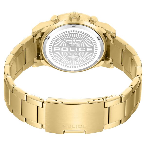 Police Quartz Multifunction Black Dial Golden Colour Stainless Steel Strap Watch For Men - image number 2