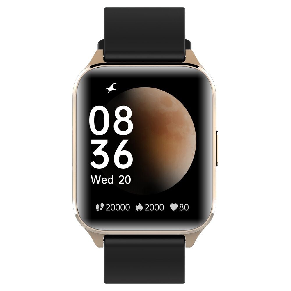 Buy Online New Fastrack Smartwatch Reflex Beat Plus with 4.27 cm UltraVU Display SpO2 Monitor with Music Camera Control 38082pp06 Titan
