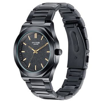 Sonata Poze Quartz Analog Black Dial Black Colour Stainless Steel Strap Watch For Men