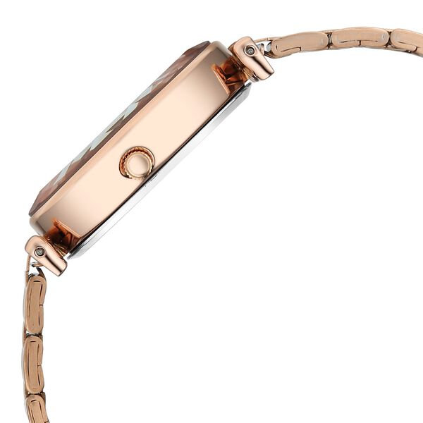 Vyb Prodigy By Fastrack Quartz Analog Green Dial Rose Gold Stainless Steel Strap Watch For Girls - image number 5