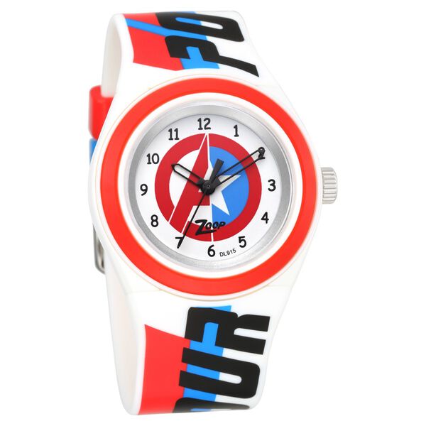 Buy Online Zoop Marvel Avengers Analog Watch with Red Dial White
