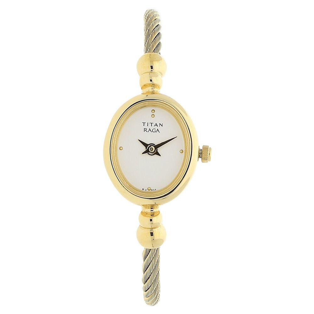 Buy Online Titan Raga White Dial Analog Stainless Steel Strap