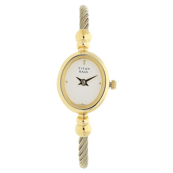 Titan Raga White Dial Analog Stainless Steel Strap watch for Women - image number 0
