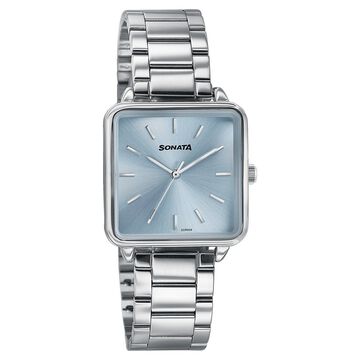 Sonata Wedding Edit Quartz Analog Blue Dial Stainless Steel Strap Watch For Women