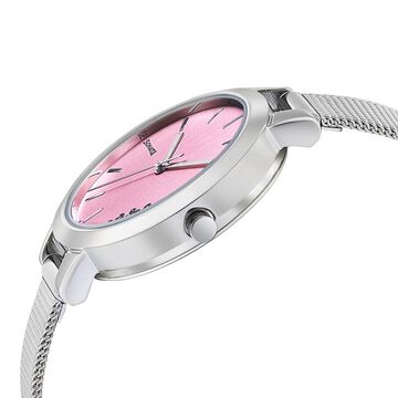 Sonata Silver Lining Pink Dial Women Watch With Stainless Steel Strap