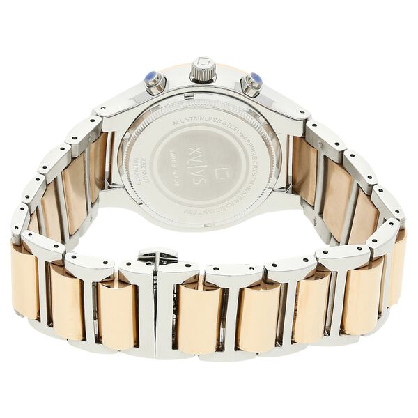 Xylys Swiss Chronograph Two Toned Stainless Steel Strap and Black Dial Watch For Men - image number 3