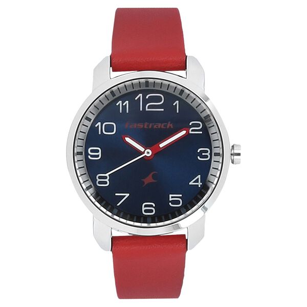 Fastrack Quartz Analog Blue Dial Leather Strap Watch for Girls - image number 0