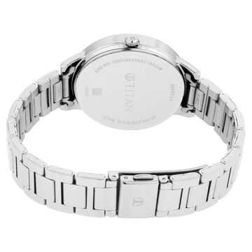 Titan Women's Precision Simplicity Watch: Blue Gradient Dial with Metal Strap