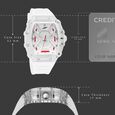 SF Maiden Voyage Sport Watch White Dial And Strap with red accents Tonneau Shaped Case - image number 3