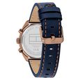 Tommy Hilfiger Quartz Chronograph Blue Dial Blue Leather Strap Watch For Men - image number 2