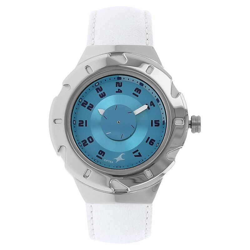 Fastrack Quartz Analog Blue Dial Leather Strap Watch for Girls - image number 0