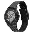 Titan Skeletal Automatic Black Dial Black Stainless Steel Strap Watch for Men - image number 3