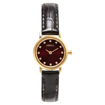 Titan Nebula Vintage 18k Gold Analog with Diamond Studded Indices Watch for Women