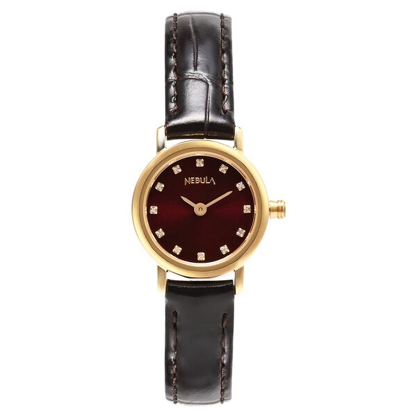 Titan Nebula Vintage 18k Gold Analog with Diamond Studded Indices Watch for Women - image number 0