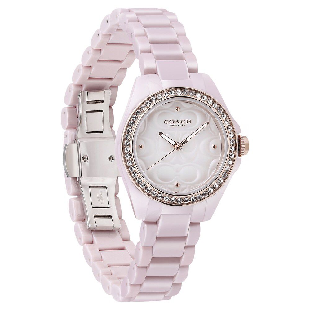 Coach white watch women's on sale
