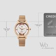 Vyb Runway By Fastrack Quartz Analog White Dial Rose Gold Stainless Steel Strap Watch For Girls - image number 3