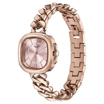 Sonata Poze Quartz Analog Rose Gold Dial Metal Strap Watch For Women