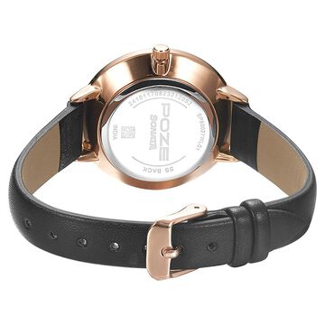 Poze by Sonata Quartz Analog Black Dial PU Leather Strap Watch for Women