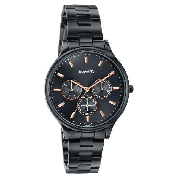Sonata Women's Work Wear braitiful black Watch - Premium Multifunction design for everyday style - image number 1