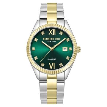 Kenneth Cole Quartz Analog Green dial Stainless Steel Strap Watch for Women
