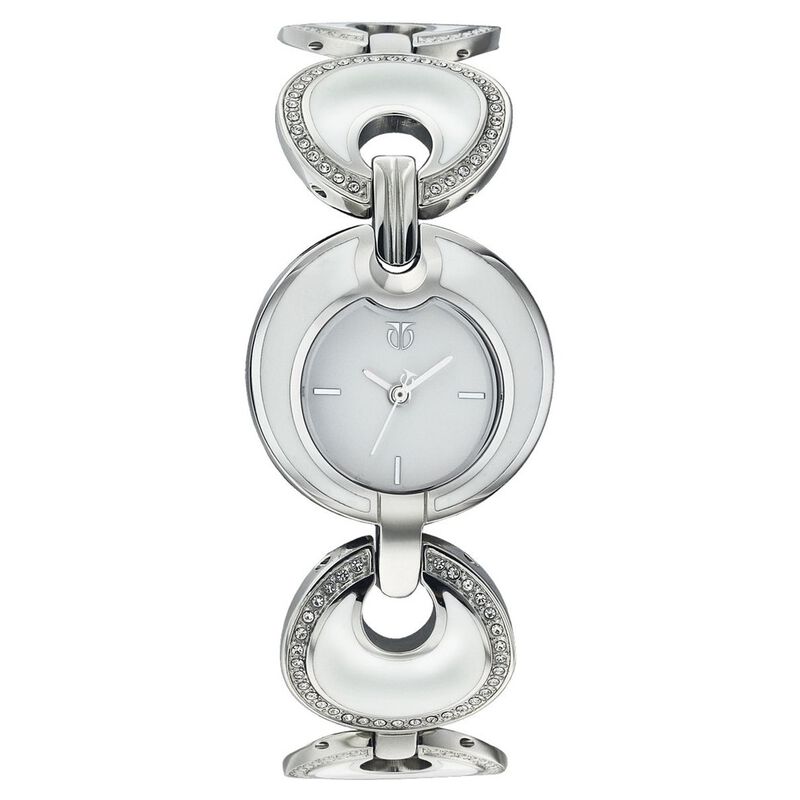 Titan Quartz Analog White Dial Watch for Women