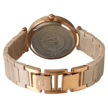 Anne Klein Quartz Analog Off White Dial Ceramic Strap Watch for Women