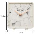Titan Contemporary Marble Texture Table Clock 12.5 x 12.5 cm (Small) - image number 3