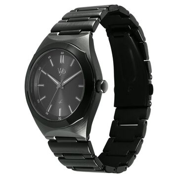 Vyb Arcane By Fastrack Quartz Analog Black Dial Metal Strap Watch For Guys