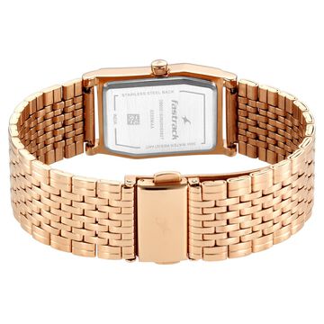 Fastrack Oceanyx 2.0 Analog Watch for Women with Blue Dial & Rose Gold Metal Strap